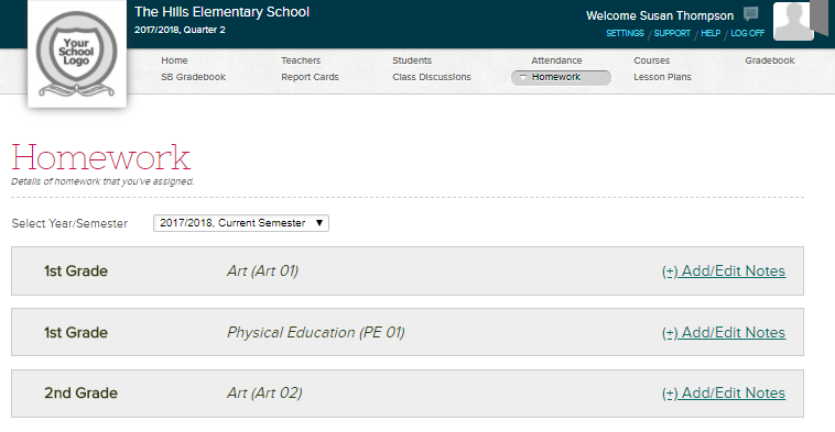 the homework link