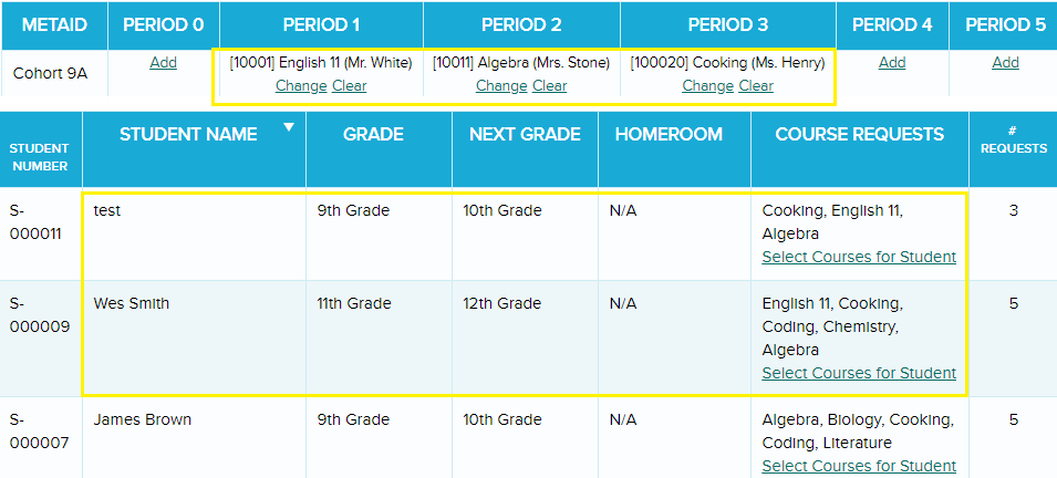 Block Sections QuickSchools Support